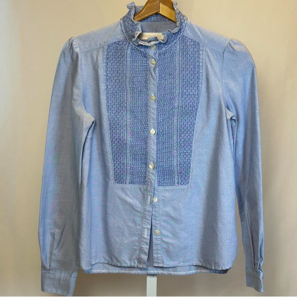 See By Chloe Light Blue Blouse